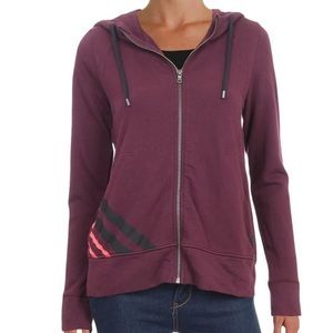 New Under Armour Purple Hoodie Large Pink Stripe
